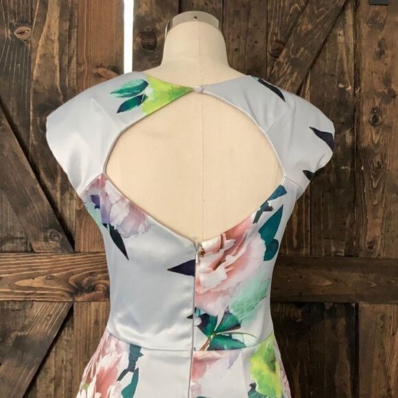 Debut silk floral dress sz-8 - Picture 6 of 8